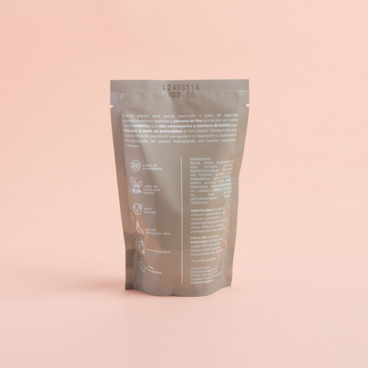 Alternative view of Crema para peinar -Lino y Karité (repuesto)